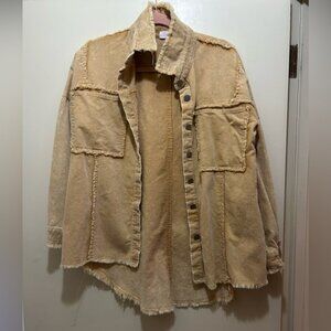 Pink Lily Tan Utility Jacket